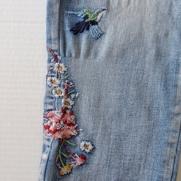 Indigo Rein Stretch Ankle Skinny Jean with Embroidery size 13 - Picture 5 of 8